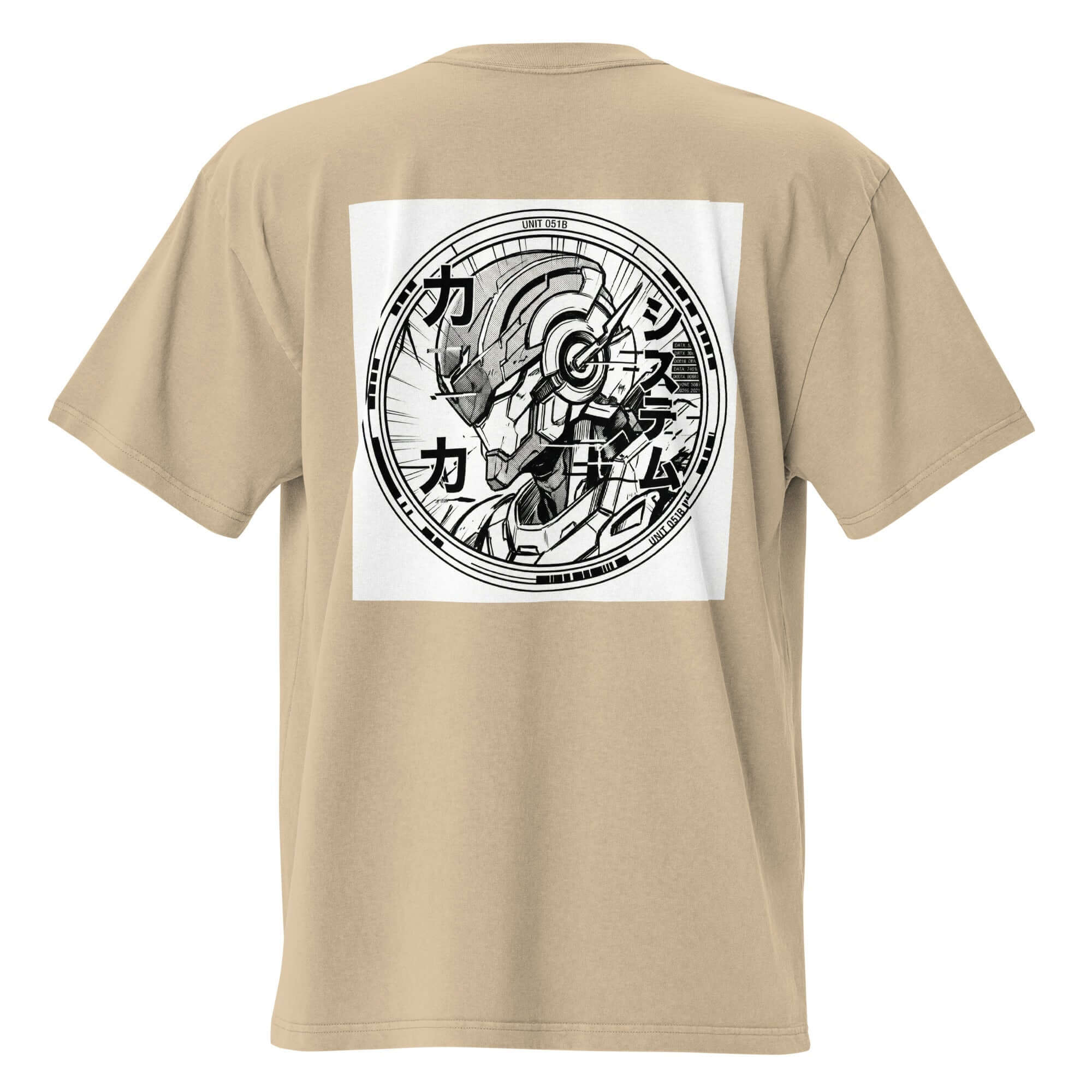 T-shirt Oversized 0.5.1.B GRID MANGA EDITION avec un design unique et moderne en délavé.